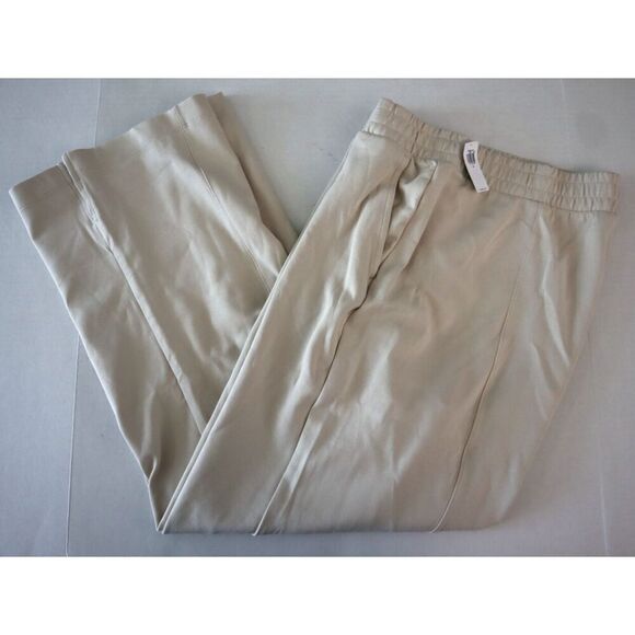 Old Navy Active Women's Sz XL Beige Dynamic Fleece High-Rise Wide Leg Pants - Picture 12 of 13